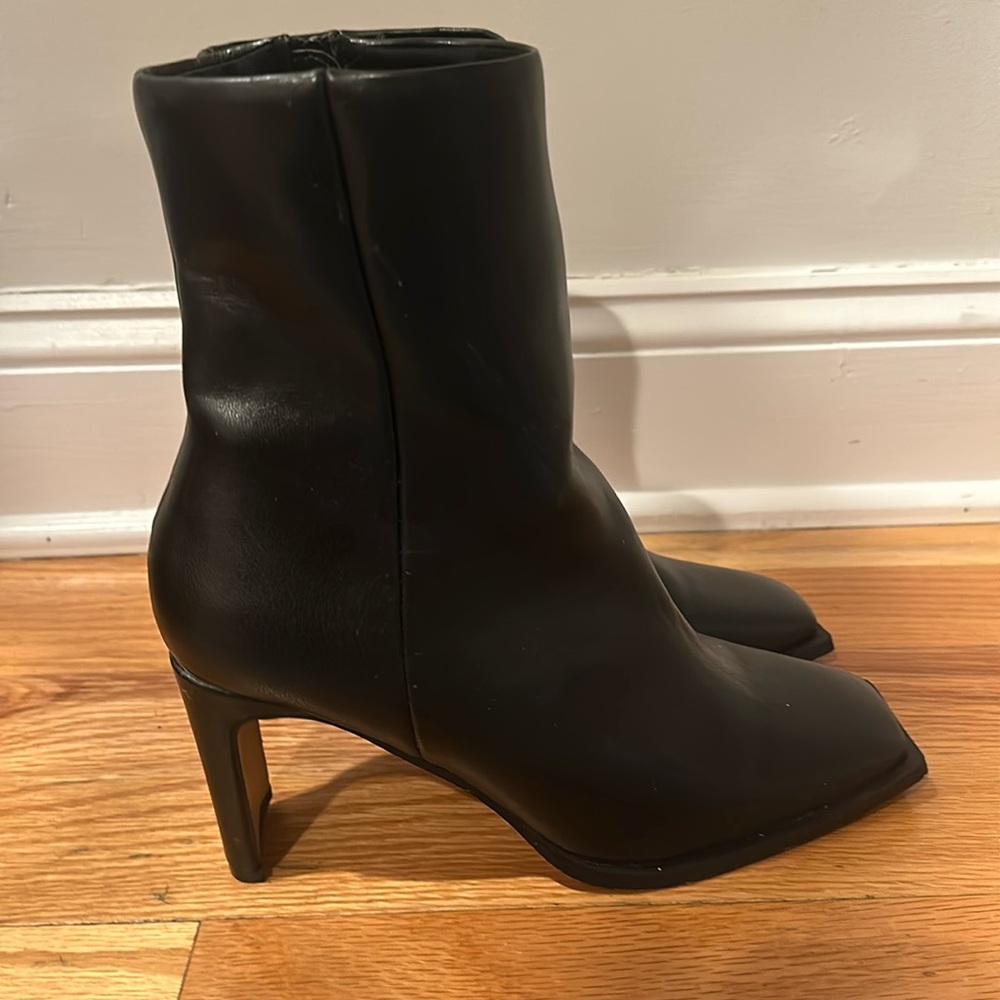 New Black Leather Boots